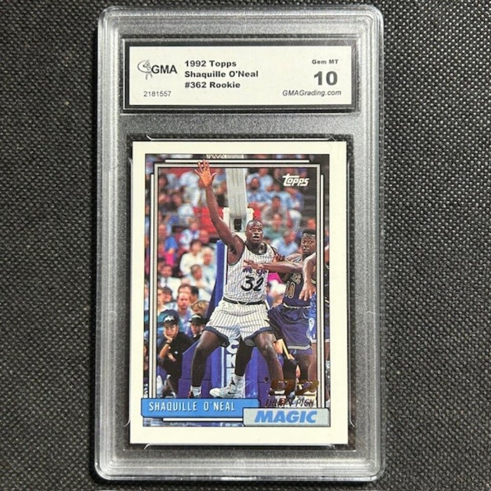 1992-93 Topps Shaquille O'Neal Rc Rookie GMA 10 Gem MINT orlando Magic HOF